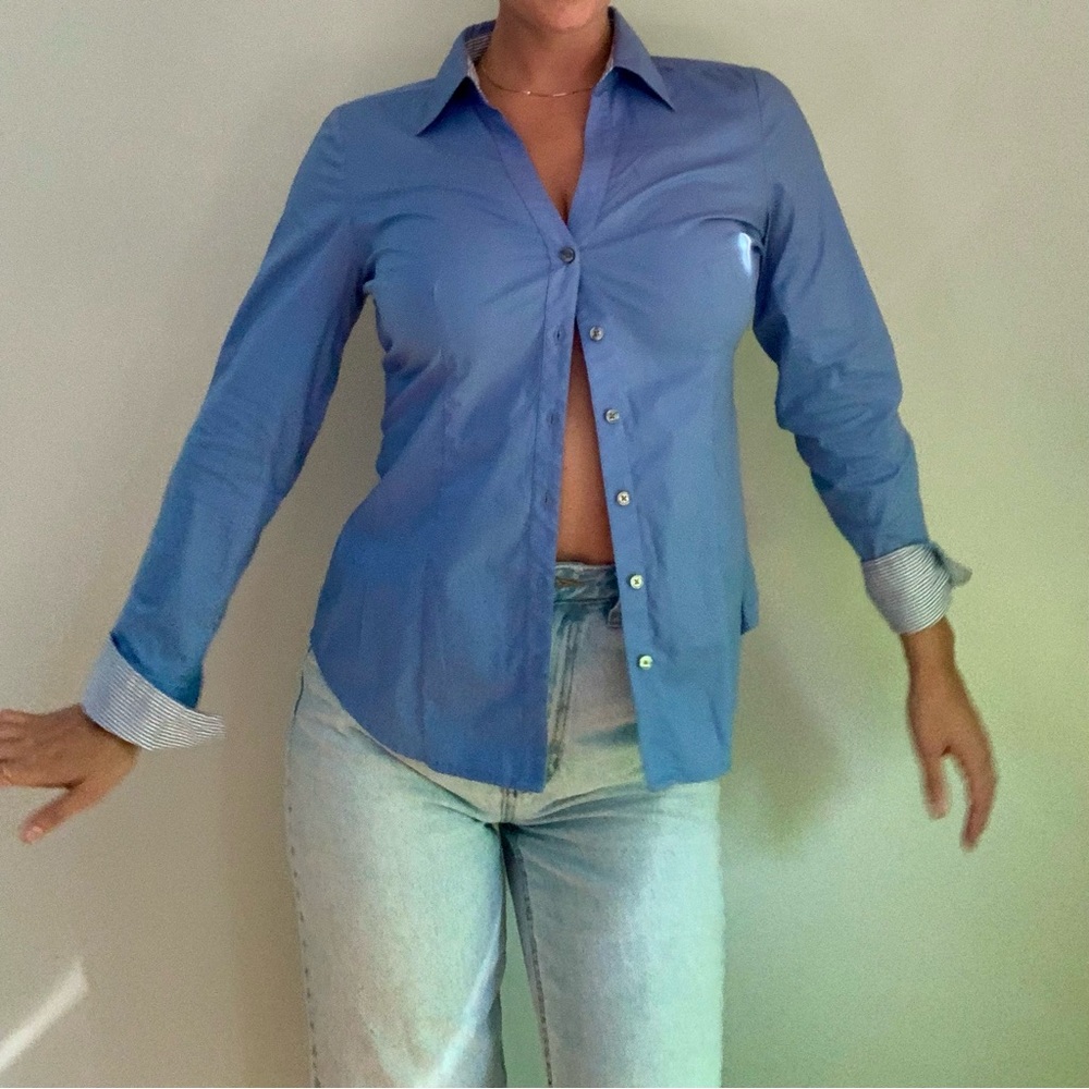 Y2k Vintage Express Stretch Button Down Shirt - image 5